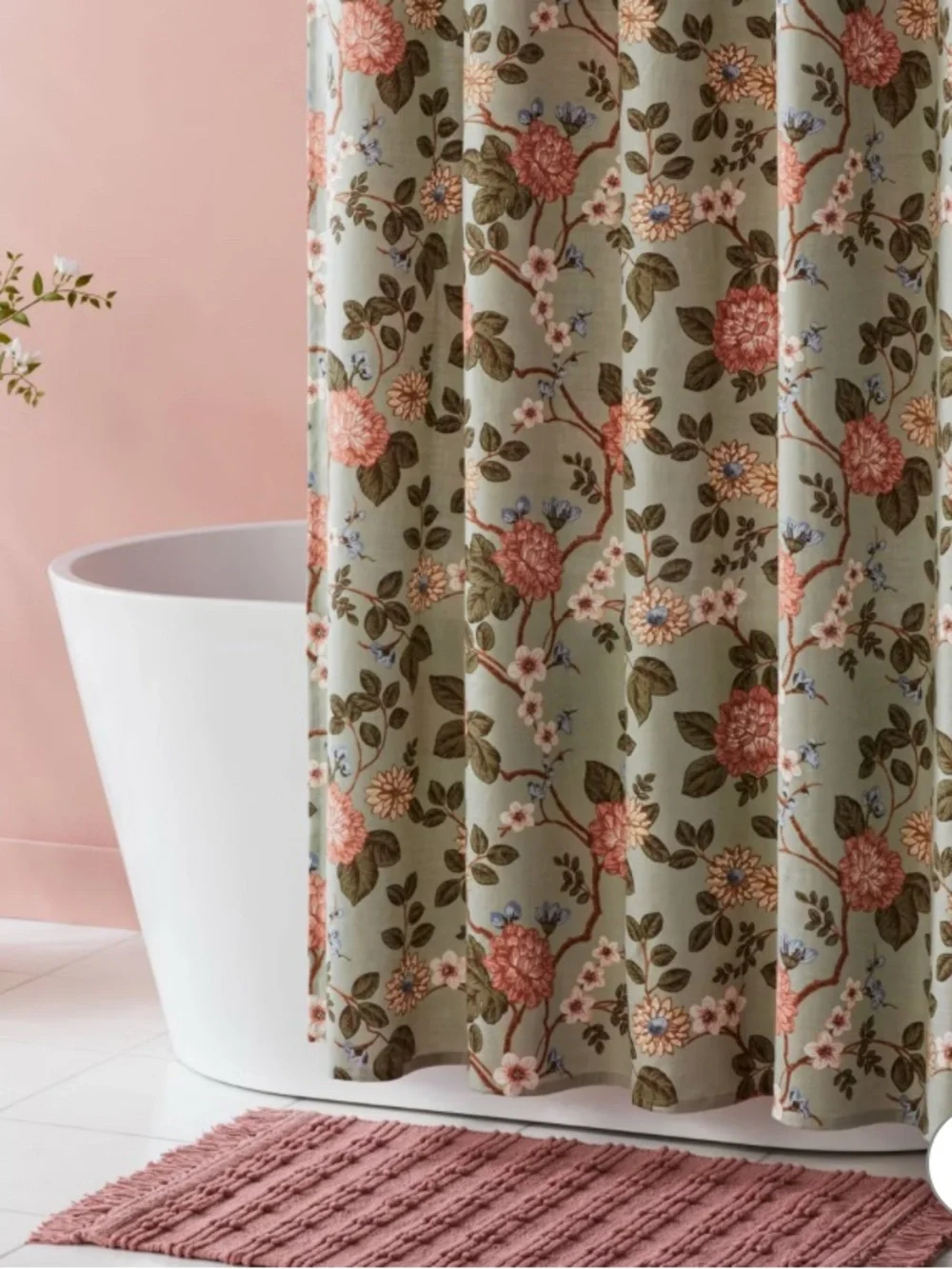 Threshold Toile Garden Shower Curtain - Sage Green